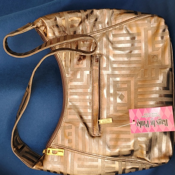 Pink bag hobo in genuine leather - Picture 4 of 4